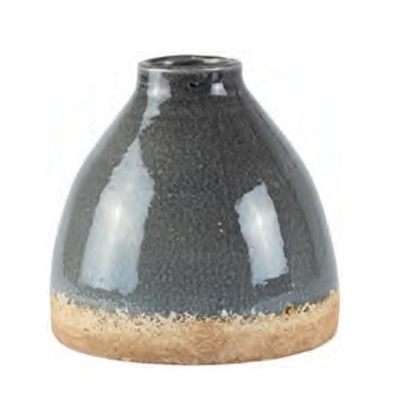 KJ Collection 162186 Ваза дынеобразной формы Kерамический Серый ваза
