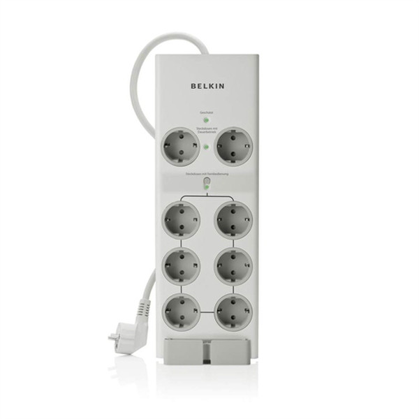 Belkin BG108000CF2M 8AC outlet(s) Weiß Spannungsschutz