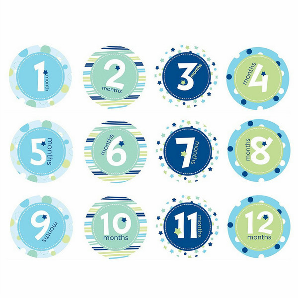 Pearhead First year belly stickers 12pc(s) kids' stickers