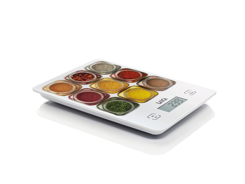 Laica KS1040 Tabletop Rectangle Electronic kitchen scale Multicolour,White