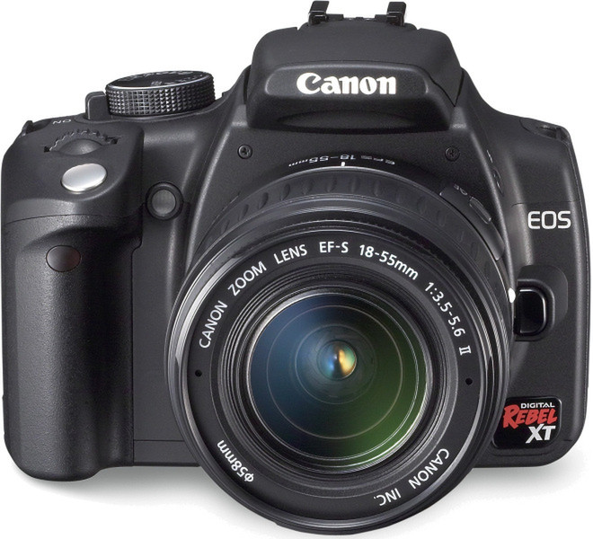 Canon EOS 350D Однообъективный зеркальный фотоаппарат с объективом 8МП CMOS Черный