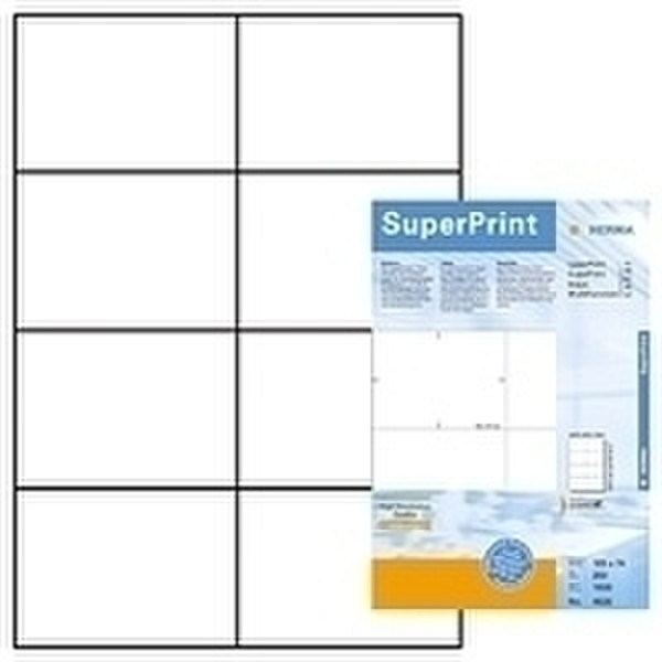 HERMA Labels white 105x74 SuperPrint 1600 pcs. Белый 1600шт самоклеящийся ярлык