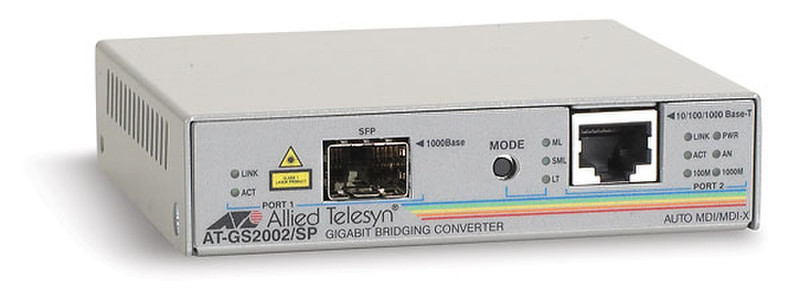 Allied Telesis 10/100/1000T Gigabit Ethernet Bridging Converter 1000Mbit/s network media converter