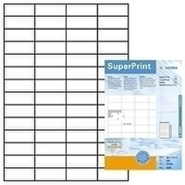 HERMA Labels white 38,1x21,2 SuperPrint 13000 pcs. 13000pc(s) self-adhesive label