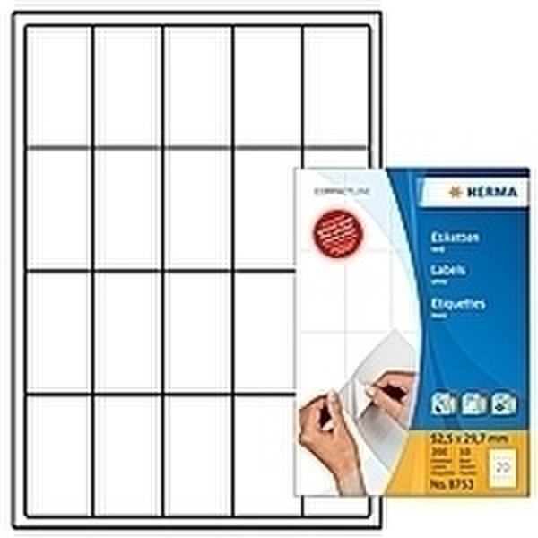 HERMA Labels white 52,5x29,7 CompactLine 200 pcs. 200Stück(e) selbstklebendes Etikett