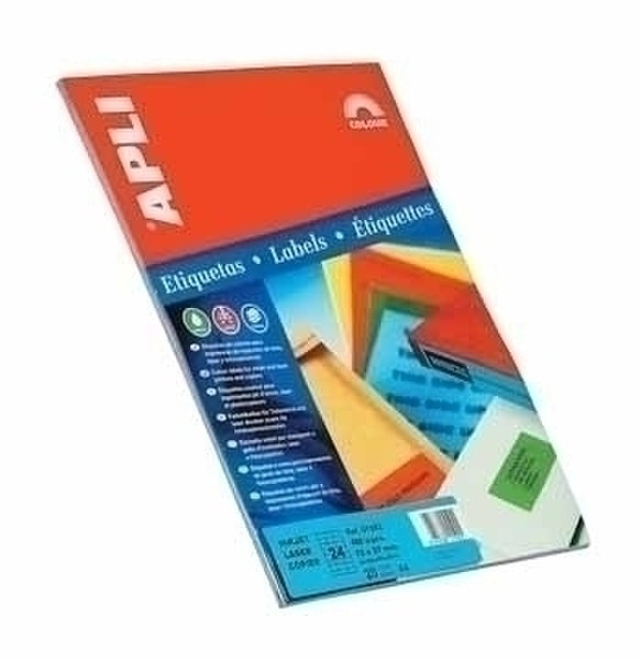 APLI Self-adhesive labels 210 x 297mm Yellow Yellow 20pc(s) self-adhesive label