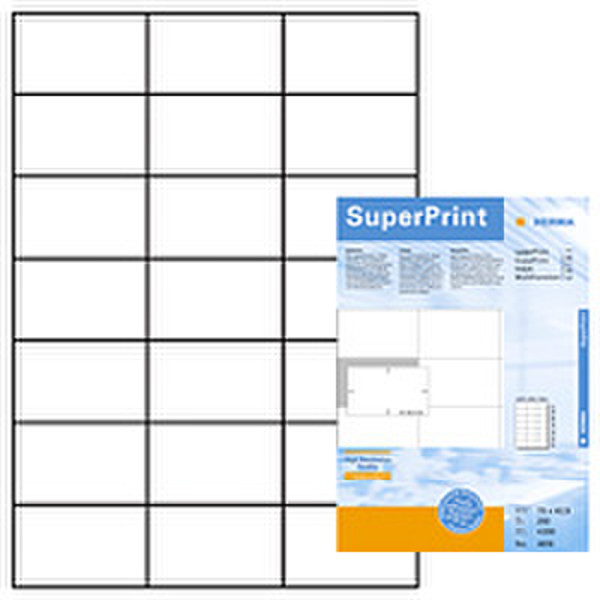 HERMA Labels white 70x42,3 SuperPrint 4200 pcs. 4200шт самоклеящийся ярлык