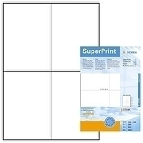 HERMA Labels white 105x148 SuperPrint 800 pcs. Белый 800шт самоклеящийся ярлык