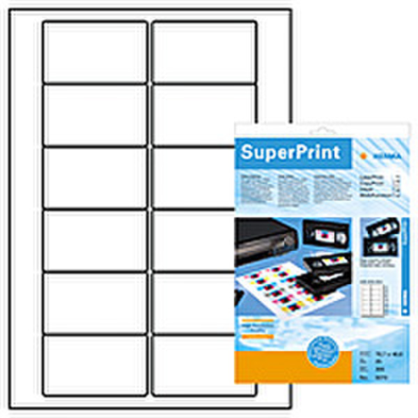 HERMA Video labels (front) white 78,7x46,6 SuperPrint 300шт самоклеящийся ярлык