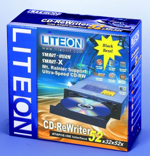 Lite-On 52x 32x 52x Half-Height CD-RW Eingebaut Schwarz Optisches Laufwerk