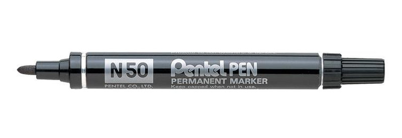 Pentel N 50 Пулевидный наконечник Черный 12шт перманентная маркер