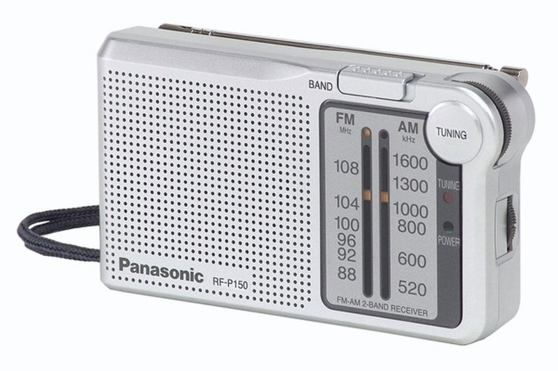 Panasonic RF-P150EG9-S Портативный Аналоговый Cеребряный радиоприемник