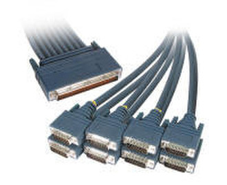 Cisco DTE mode—Molex LFH 200-pin connector and a DB-15-pin X.21 plug 3m networking cable