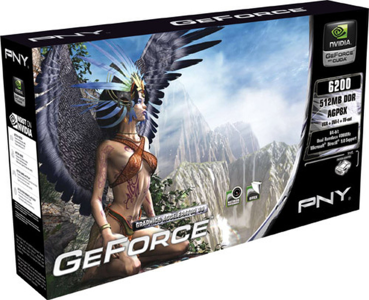 PNY G606200A8E49T-SB GeForce 6200 GDDR2 graphics card