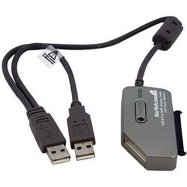StarTech.com SATA / USB Adapter 2x USB SATA Schwarz Kabelschnittstellen-/adapter