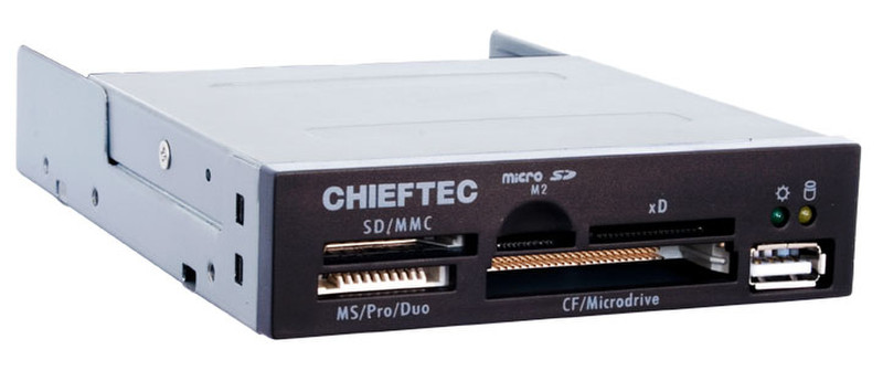 Chieftec CRD-501D USB 2.0 Черный устройство для чтения карт флэш-памяти