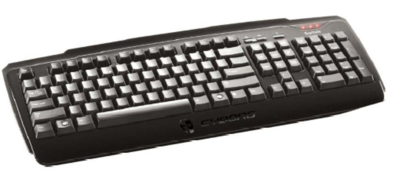 Saitek Cyborg V.1 USB AZERTY Черный клавиатура