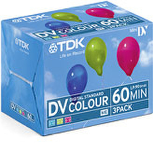 TDK DVM60 Colour 3-pack Video сassette 60min 3Stück(e)
