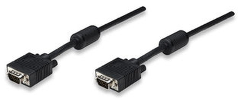 Manhattan SVGA Cable, 10m 10м VGA (D-Sub) VGA (D-Sub) Черный VGA кабель