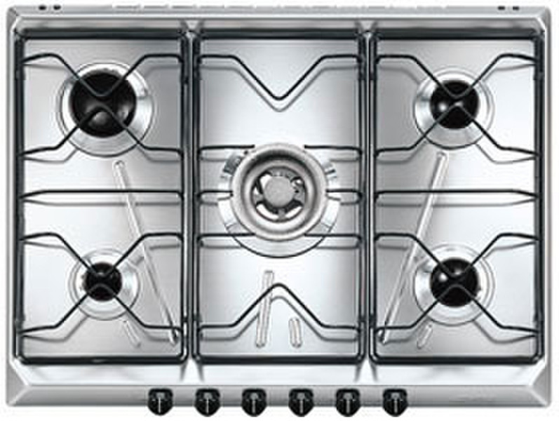 Smeg SRV5761-5 Eingebaut Gaskochfeld Edelstahl Kochfeld