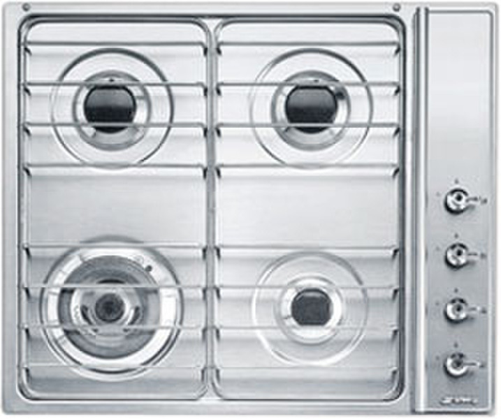 Smeg SR34ASX3 built-in Gas hob Silver hob