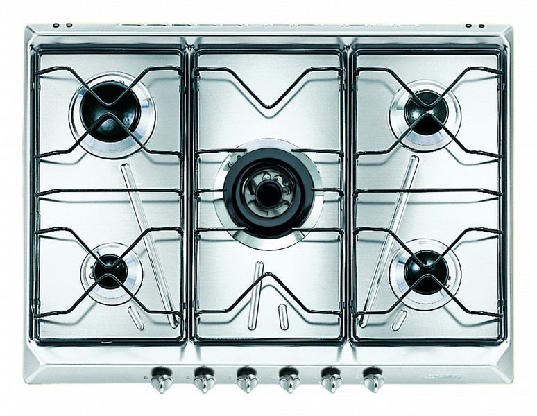 Smeg SRV576-5 Built-in Gas hob Stainless steel hob