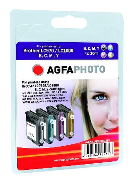 AgfaPhoto APB1000SET black,cyan,magenta,yellow ink cartridge