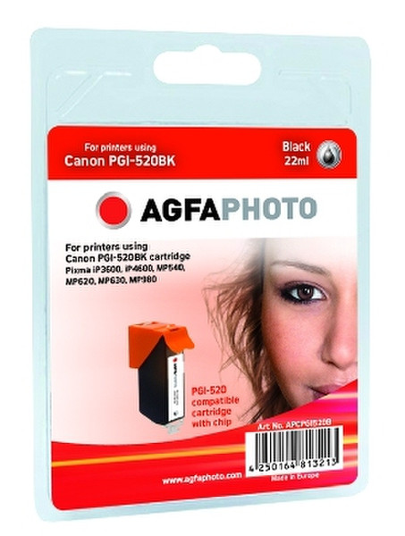 AgfaPhoto APCPGI520B Schwarz Tintenpatrone