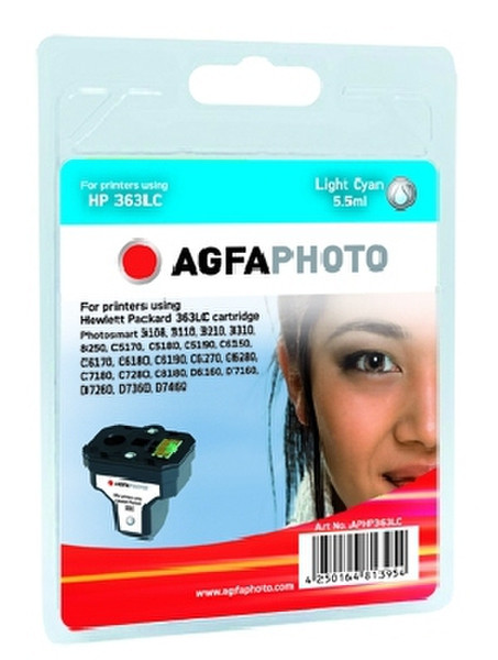 AgfaPhoto APHP363LC Светло-бирюзовый струйный картридж