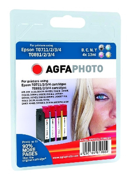 AgfaPhoto APET071/089SET black,cyan,magenta,yellow ink cartridge