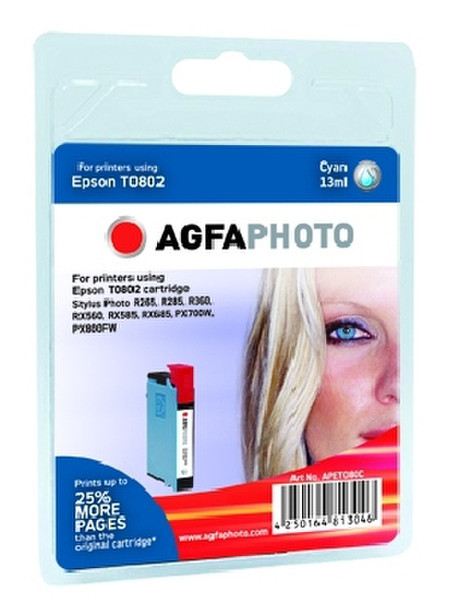 AgfaPhoto APET080C Бирюзовый струйный картридж