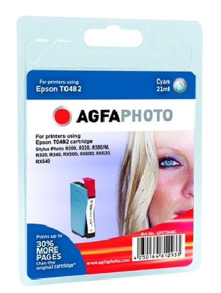 AgfaPhoto APET048C Бирюзовый струйный картридж