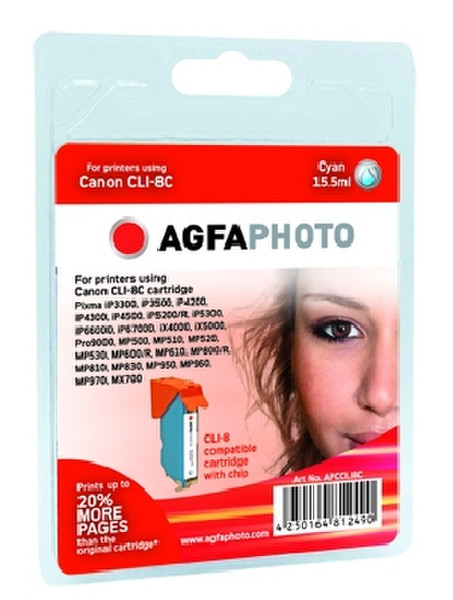 AgfaPhoto APCCLI8C Бирюзовый струйный картридж