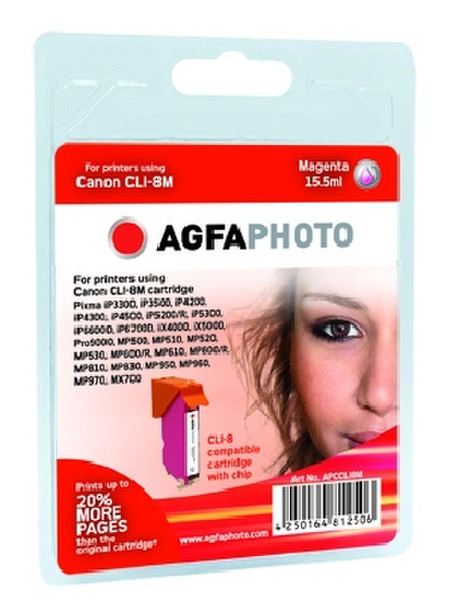 AgfaPhoto APCCLI8M magenta ink cartridge