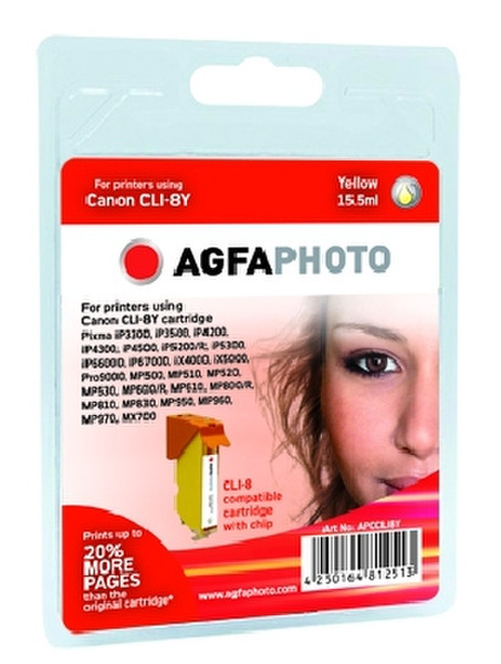 AgfaPhoto APCCLI8Y yellow ink cartridge