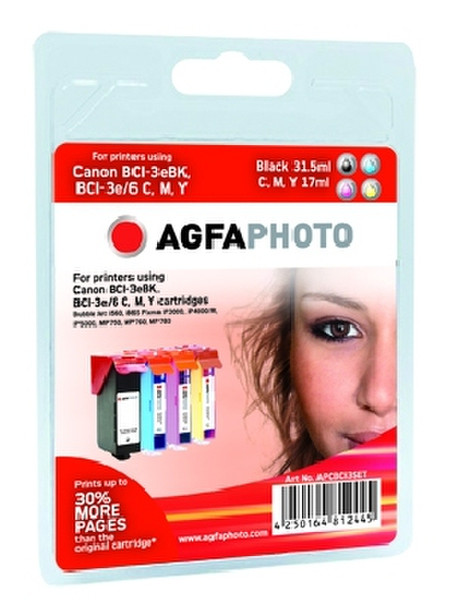 AgfaPhoto APCBCI3SET black,cyan,magenta,yellow ink cartridge