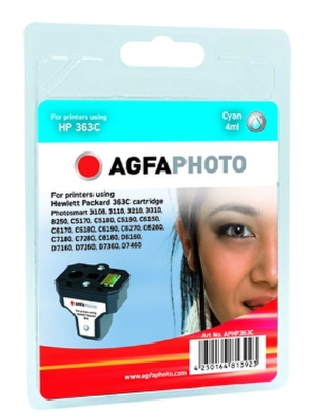 AgfaPhoto APHP363C Бирюзовый струйный картридж