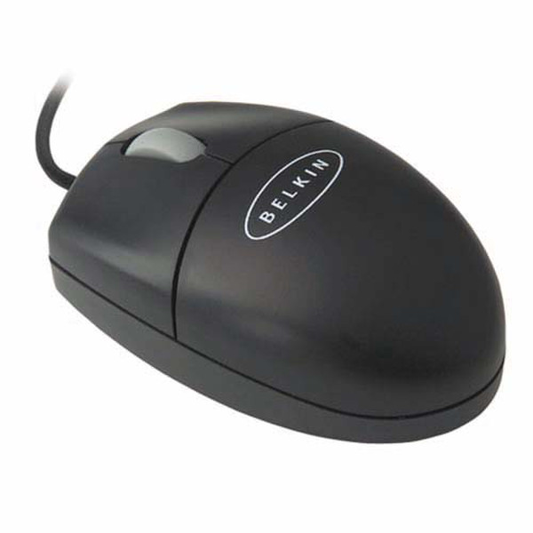 Belkin Mini Scroller Optical Mouse USB+PS/2 Optisch Schwarz Maus