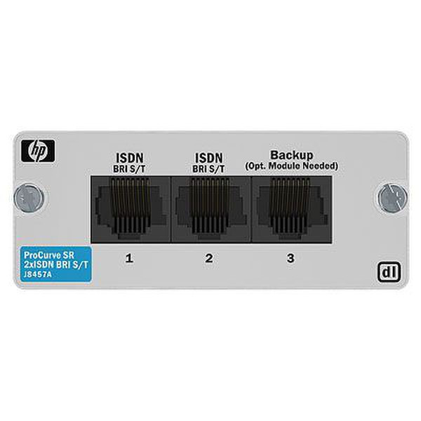 Hewlett Packard Enterprise 2-port ISDN BRI S/T Eingebauter Ethernet-Anschluss Netzwerk-Management-Gerät