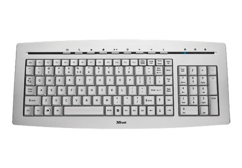 Trust Slimline Keyboard IT USB QWERTY Cеребряный клавиатура