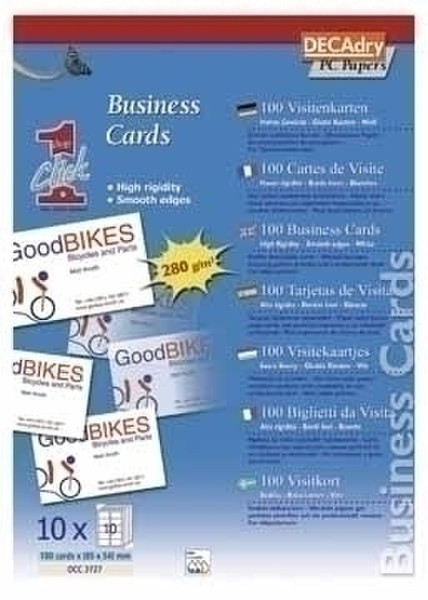 DECAdry OCC-3727 100pc(s) business card