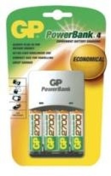 GP Batteries Standard Series PowerBank 4 & 4 x 2700 NiMH