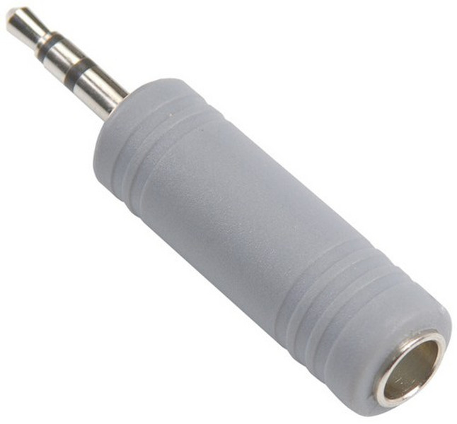 Bandridge BAP446 Jack Stereo Male 3.5mm Jack Stereo Female 6.35mm Grey cable interface/gender adapter