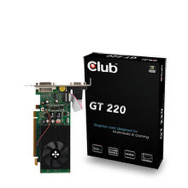 CLUB3D CGNX-G222YLI GeForce GT 220 GDDR2 видеокарта