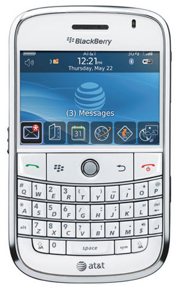 BlackBerry 9000 Bold 480 x 320пикселей 136г Белый портативный мобильный компьютер