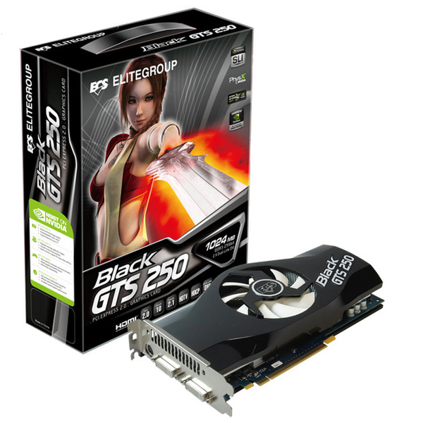 ECS Elitegroup NBGTS250-1GMU-F GeForce GTS 250 1GB GDDR3 Grafikkarte