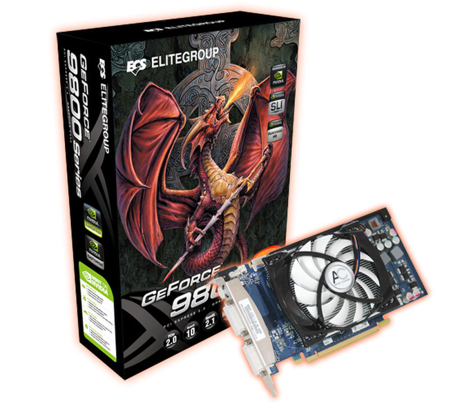 ECS Elitegroup N9800GTE-512MX-F GeForce 9600 GT GDDR3 Grafikkarte