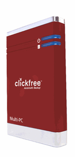 Clickfree HD225 250GB Red external hard drive