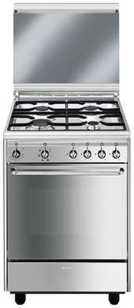 Smeg CX51SV Freestanding Gas hob A Stainless steel cooker