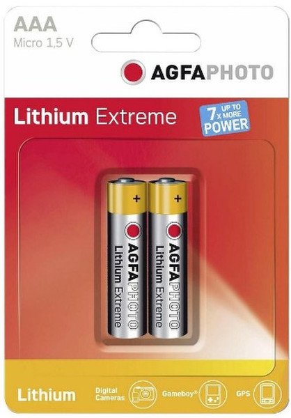 AgfaPhoto 2x Lithium Micro AAA Lithium 1.5V Nicht wiederaufladbare Batterie